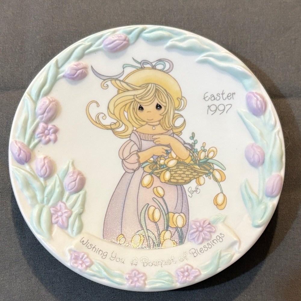 Precious Moments Mini Plate Easter 1997  by Enesco